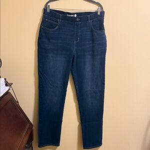 BetaBrand Signature Mid-Rise Denim, Straight-Leg (Dark Indigo)